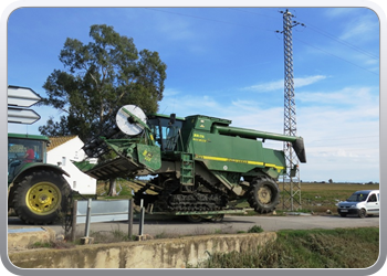 21 Ritje door Delta del Ebre rijstoogst machine